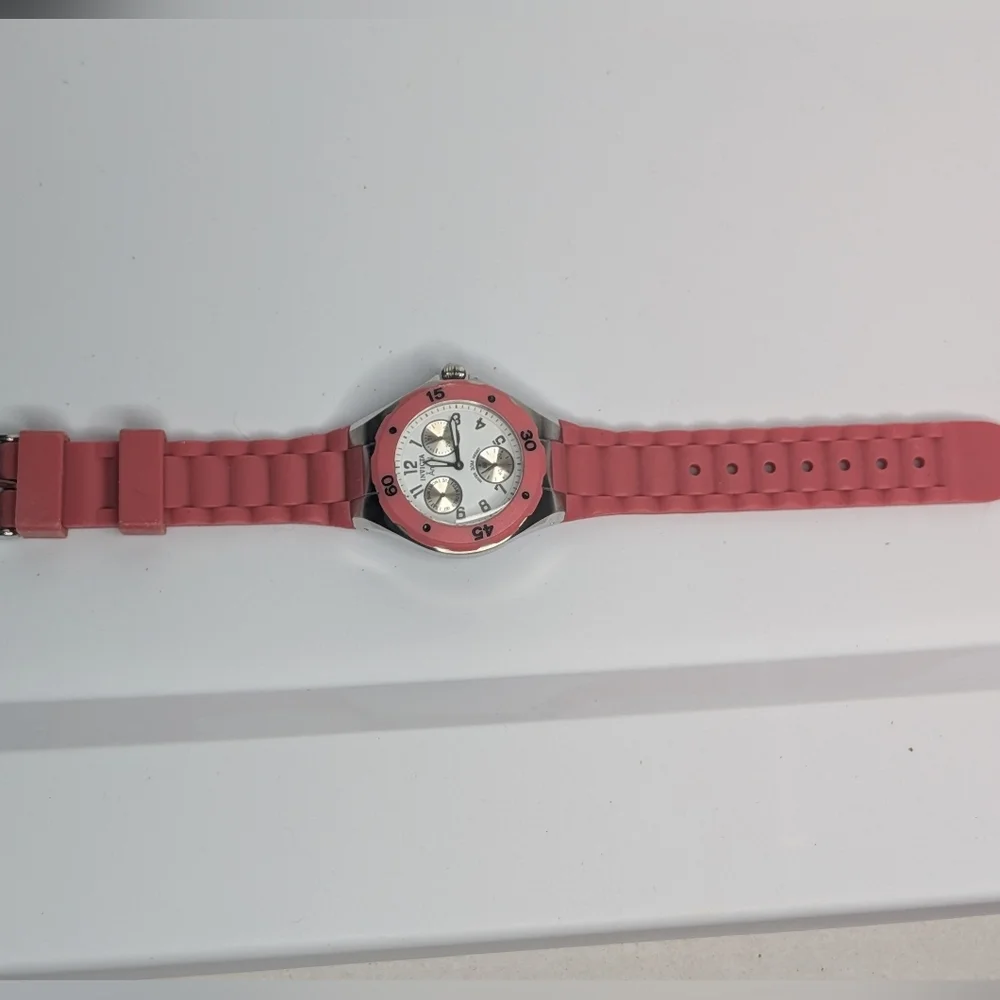 Invicta Angel Watch Women's Silicone Chronograph 30M Quartz Pink & Silver 0706